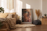 Paul Sinus Wandbild in 40x60cm The Tide Inside hyperrealistisches Porträt eines grünen Auges mit Wasser und Lichtreflexen