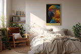 Paul Sinus Wandbild in 40x60cm The Tropical King – farbenprächtiges Porträt eines Aras in intensiven Blauund Gelbtönen für exotische Raumgestaltung