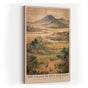 Paul Sinus Wandbild in 40x60cm The Valley of Rice and Rain – Traditionelle Landschaftsmalerei mit Reisfeldern, Bergen und Dorfszenen