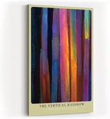 Paul Sinus Wandbild in 40x60cm The Vertical Rainbow – abstraktes Farbmotiv mit vertikalen Regenbogenstreifen für moderne und kreative Raumgestaltung