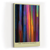 Paul Sinus Wandbild in 40x60cm The Vertical Rainbow – abstraktes Farbmotiv mit vertikalen Regenbogenstreifen für moderne und kreative Raumgestaltung
