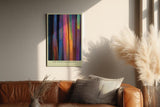 Paul Sinus Wandbild in 40x60cm The Vertical Rainbow – abstraktes Farbmotiv mit vertikalen Regenbogenstreifen für moderne und kreative Raumgestaltung