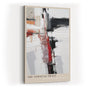 Paul Sinus Wandbild in 40x60cm The Vertical Trace – Abstrakte Komposition mit vertikalen und horizontalen Linien in Rot, Schwarz, Weiß und Beige