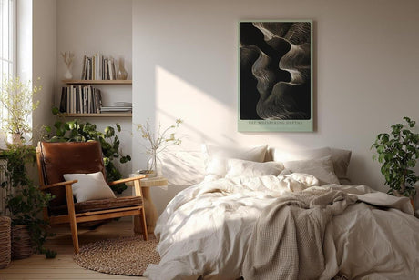 Paul Sinus Wandbild in 40x60cm The Whispering Depths – Organische Linienformen in Gold-Braun-Tönen mit tiefer plastischer Wirkung