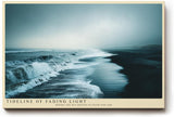 Paul Sinus Wandbild 120x80cm Tideline of Fading Light Ruhige Meereskueste mit Wellen Natur Landschaft Kunst fuer Wohnzimmer Schlafzimmer und Büro