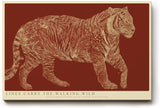 Paul Sinus Wandbild 120x80cm Tiger Linienkunst modernes Tiermotiv in grafischer Illustration