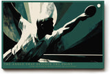 Paul Sinus Wandbild 120x80cm Tischtennisspieler in Schlagbewegung moderne Sportkunst mit grafischer Dynamik