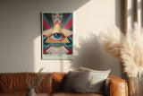 Paul Sinus Wandbild in 40x60cm Triangle of Sight Geometrisches Auge im goldenen Dreieck