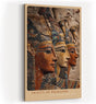 Paul Sinus Wandbild in 40x60cm Trinity of Pharaohs – Drei ägyptische Herrscher im kunstvollen Relief mit Gold-, Blauund Erdtönen
