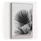 Paul Sinus Wandbild in 40x60cm Tropical Monochrome – stilvolle Palmenblätter in Schwarz-Weiß Fotokunst für modernes Wohndesign auf hochwertiger Leinwand