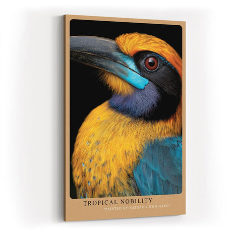 Paul Sinus Wandbild in 40x60cm Tropical Nobility – farbintensives Porträt eines exotischen Vogels für ausdrucksstarke Raumgestaltung