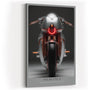 Paul Sinus Wandbild in 40x60cm Velocyte X – futuristisches Motorrad-Design in minimalistischer Perspektive mit markantem Rücklicht