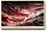 Paul Sinus Wandbild 120x80cm Velvet Waves Unfolded Abstrakte Struktur Kunst in Rot und Creme Modernes Kunstbild fuer Wohnzimmer und Büro
