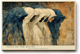 Paul Sinus Wandbild 120x80cm Verschleierte Figuren in Reihe – Mystische Komposition mit spiritueller Symbolik