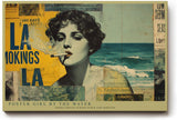 Paul Sinus Wandbild 120x80cm Vintage Collage Frau Strand Retro Poster Kunst Wanddekoration moderne Pop Art Wohnzimmer Schlafzimmer