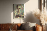 Paul Sinus Wandbild in 40x60cm Vintage Error – künstlerisches Retro-Porträt mit modernem Glitch-Effekt für trendige Raumgestaltung