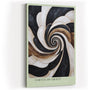 Paul Sinus Wandbild in 40x60cm Vortex of Grace – Abstraktes Wirbelmotiv in Schwarz, Weiß und Gold für moderne Raumgestaltung