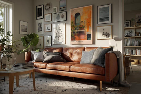 Paul Sinus Wandbild in 40x60cm Walls of Summer – Sonnendurchflutete Hausfassade mit mediterranem Balkon und impressionistischen Farbakzenten