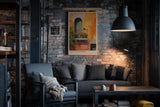 Paul Sinus Wandbild in 40x60cm Walls of Summer – Sonnendurchflutete Hausfassade mit mediterranem Balkon und impressionistischen Farbakzenten
