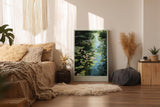 Paul Sinus Wandbild in 40x60cm Water Garden Seerosen und Wasserpflanzen im sonnigen Gartenteich