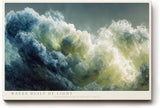 Paul Sinus Wandbild 120x80cm Waves Built of Light Abstrakte Meereswellen Kunst in Blau und Gruen Modernes Ozean Wandbild 120x80cm fuer Wohnzimmer Schlafzimmer und Büro