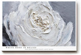 Paul Sinus Wandbild 120x80cm Weisse Rose Struktur Kunstmotiv Moderne Blumenmalerei mit plastischer Pinselstruktur und eleganter Wirkung