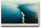 Paul Sinus Wandbild 120x80cm Where Two Seas Divide Luftaufnahme Meer Natur Landschaft modernes Poster für Wohnzimmer Büro