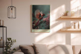 Paul Sinus Wandbild in 40x60cm Wings of Winterberry Eleganter roter Vogel mit ausgebreiteten Flügeln auf Zweig mit Winterbeeren vor sanftem Hintergrund