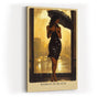 Paul Sinus Wandbild in 40x60cm Woman in Black – elegante Frau im schwarzen Kleid bei Regen, stimmungsvoll inszeniert für moderne Wohnräume