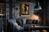 Paul Sinus Wandbild in 40x60cm Woman in Black – elegante Frau im schwarzen Kleid bei Regen, stimmungsvoll inszeniert für moderne Wohnräume