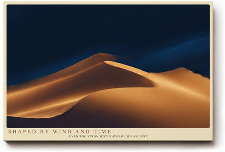 Paul Sinus Wandbild 120x80cm Wuestenduene bei Nacht minimalistische Landschaft Naturfotografie warme Sandfarben stilvolle Wanddekoration fuer Wohnzimmer Büro