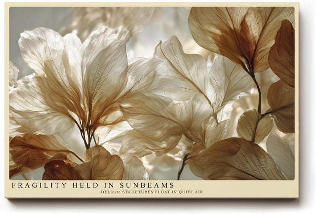 Paul Sinus Wandbild 120x80cm Zarte Blumen Sonnenlicht botanische Kunst Natur Wanddekoration Wohnzimmer Schlafzimmer
