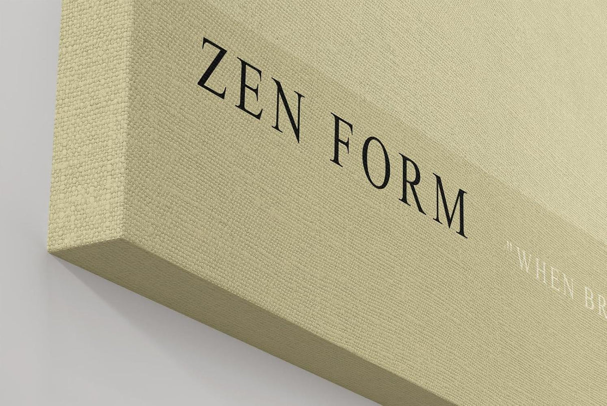 Paul Sinus Wandbild in 40x60cm Zen-Kreis in schwarzer Tusche auf hellem Hintergrund mit japanischem Schriftzeichen