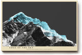 Paul Sinus Wandbild 120x80cm abstrakte Berglandschaft modern tuerkis schwarz alpine Kunst Fotokunst grosses Landschaftsbild stilvolle Wanddekoration fuer Wohnzimmer Büro