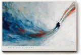 Paul Sinus Wandbild 120x80cm abstrakte Bewegung Kunst blau rotes Farbspiel modernes Kunstmotiv dynamische Strukturen stilvolle Wanddekoration fuer Wohnzimmer Büro