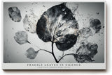Paul Sinus Wandbild 120x80cm abstrakte Blätter schwarz weiß botanische Struktur moderne Naturkunst minimalistisches Pflanzenmotiv stilvolle