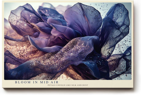 Paul Sinus Wandbild 120x80cm abstrakte Bluete modern violett gold elegante Kunst Kunstdruck grosses Kunstbild stilvolle Wanddekoration fuer Wohnzimmer Büro