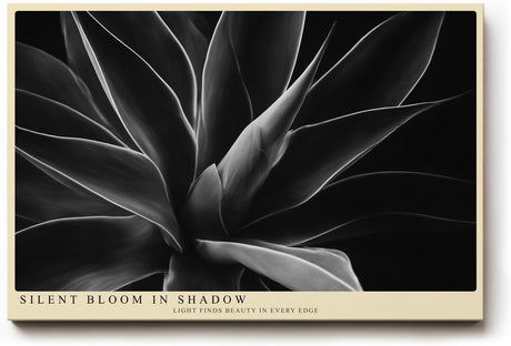Paul Sinus Wandbild 120x80cm abstrakte Blumenform schwarz weiss moderne botanische Kunst minimalistische Wanddekoration fuer Wohnzimmer Büro