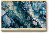 Paul Sinus Wandbild 120x80cm abstrakte Eisstruktur blau modern Natur Textur Kunstdruck grosses Wandbild 120x80cm elegante Wanddekoration fuer Wohnzimmer Büro