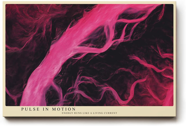 Paul Sinus Wandbild 120x80cm abstrakte Energie Bewegung pink schwarz moderne Kunst dynamische Farbkomposition Wanddekoration fuer Wohnzimmer Büro