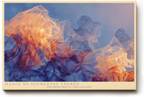 Paul Sinus Wandbild 120x80cm abstrakte Energieformen moderne Kunst in Blau Orange und Rot dynamische Farbbewegung stilvolle Wanddekoration fuer Wohnzimmer Büro
