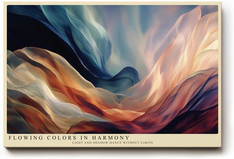 Paul Sinus Wandbild 120x80cm abstrakte Farbbewegung moderne Fluid Kunst warmes Farbspiel stilvolle Wanddekoration fuer Wohnzimmer Büro