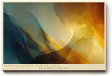 Paul Sinus Wandbild 120x80cm abstrakte Farben moderne Kunst fliessende Formen gold blau Kunstdruck stilvolle Wanddekoration fuer Wohnzimmer Büro Schlafzimmer