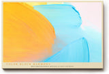 Paul Sinus Wandbild 120x80cm abstrakte Farbflächen moderne Malerei gelb blau minimalistische Kunst mit Pinselstruktur stilvolle Wanddekoration für Wohnzimmer Büro
