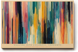 Paul Sinus Wandbild 120x80cm abstrakte Farbverlaeufe moderne Kunst in bunten Linien dynamische Farbstreifen stilvolle Wanddekoration fuer Wohnzimmer Büro
