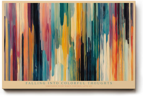 Paul Sinus Wandbild 120x80cm abstrakte Farbverlaeufe moderne Kunst in bunten Linien dynamische Farbstreifen stilvolle Wanddekoration fuer Wohnzimmer Büro