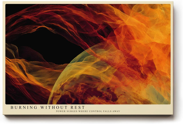 Paul Sinus Wandbild 120x80cm abstrakte Feuer Energie Kunst rot orange dynamische Bewegung modernes Kunstbild grosses Wandbild 120x80cm kraftvolle Wanddekoration fuer Wohnzimmer Büro