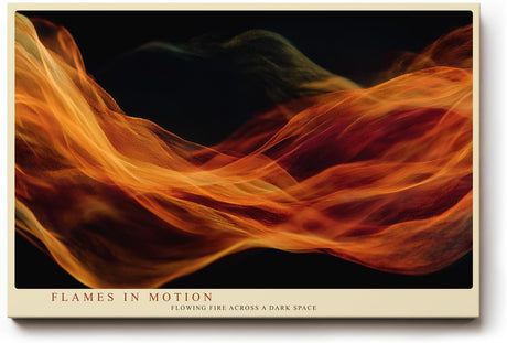 Paul Sinus Wandbild 120x80cm abstrakte Feuerwellen moderne Flammen Bewegung Kunstbild warmes Farbspiel in orange rot für Wohnzimmer Büro Atelier