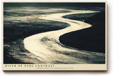 Paul Sinus Wandbild 120x80cm abstrakte Flusslandschaft schwarz weiss Kontrast Natur Kunst Kunstdruck grosses Kunstbild moderne Wanddekoration fuer Wohnzimmer Büro