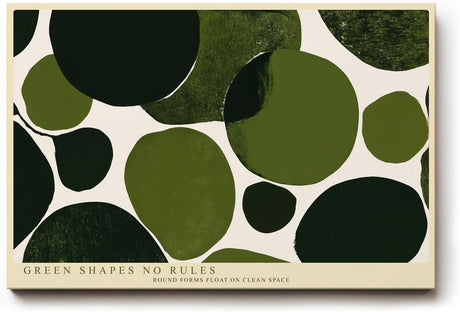 Paul Sinus Wandbild 120x80cm abstrakte Formen gruen moderne Kunst minimalistische Kreise grafisches Design Kunstdruck stilvolle Wanddekoration fuer Wohnzimmer Büro Flur